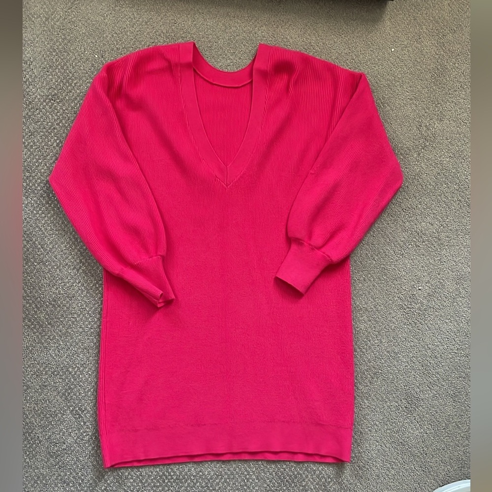 NWT Chelsea 28 hot pink sweater dress tunic size XL